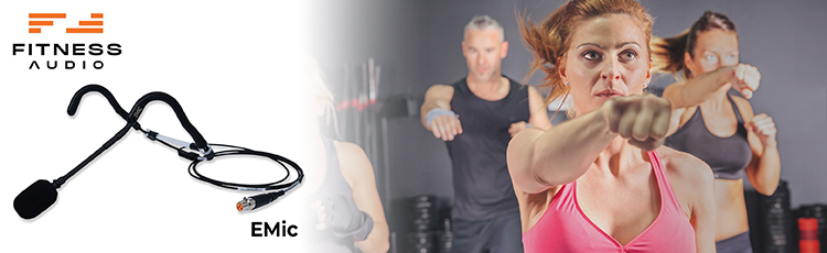 A Fitness Audio EMic headset and BoxFit class